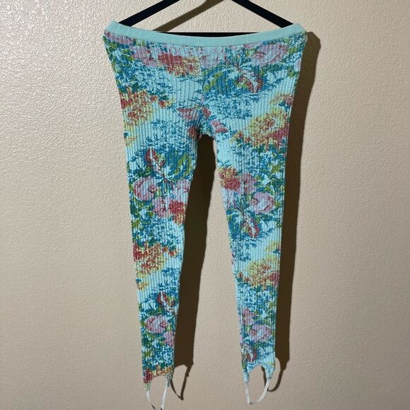 Y2K Vintage Floral Patterned Women's Leggings - Picture 1 of 6